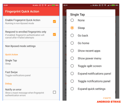 Boost Your Android performance with fingerprint quick actions