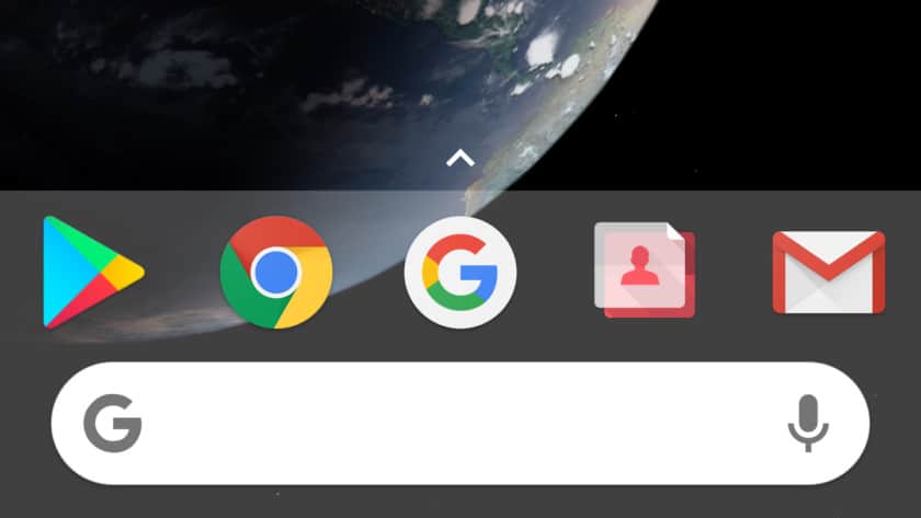 Search bar in the dock