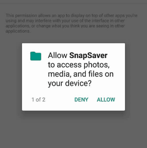 snapsaver access
