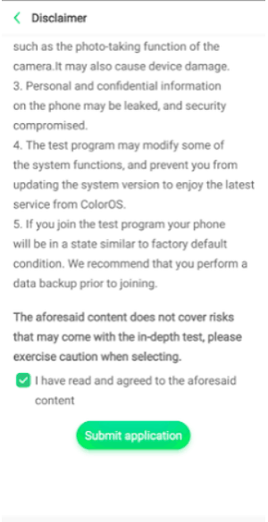 in-depth testing tool submit application realme x bootloader unlock